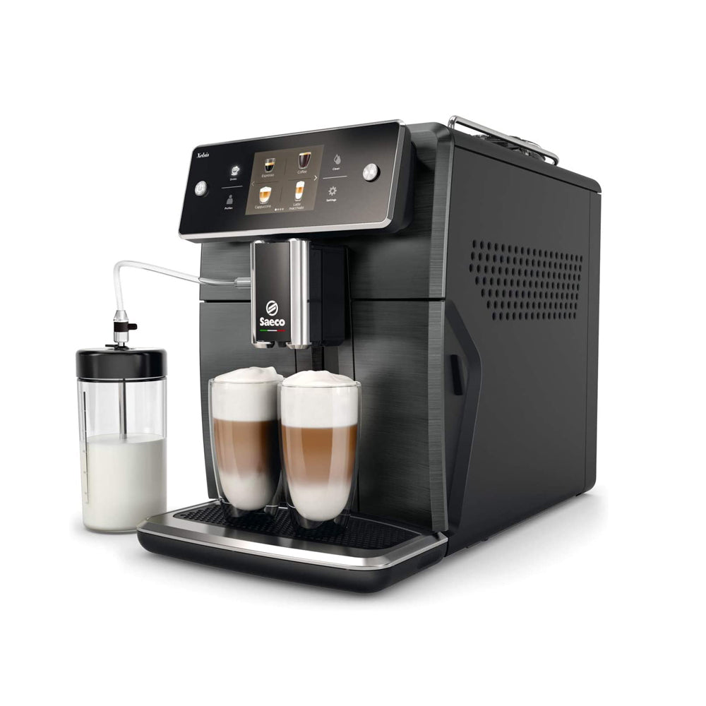 Saeco Xelsis Super Automatic Espresso Machine, Titanium Metal Front, SM7684/04